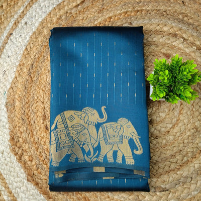 Elephant Border Soft Silk Saree | Ananda