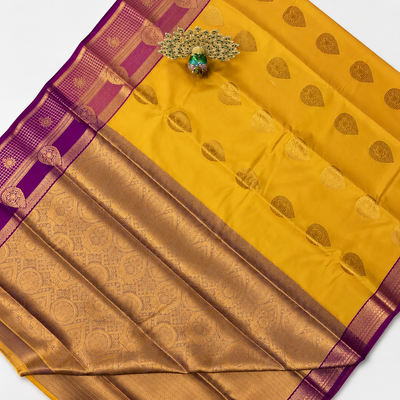 Kanchi Pattu Saree @ ₹850 | Yellow