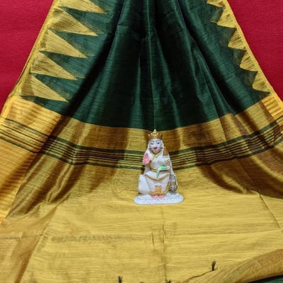 Kadhi Tower Border Saree @ ₹499 | Green