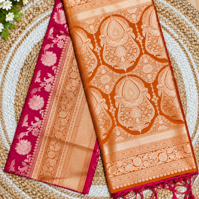 Premium Soft Silk Saree | orange