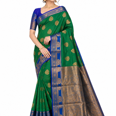 Kanchi Pattu Saree @ ₹850 | Green