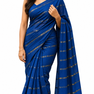 Kadhi Jari Stripes | Blue