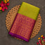 Mehendi green Vaira Oosi saree with magenta zari border