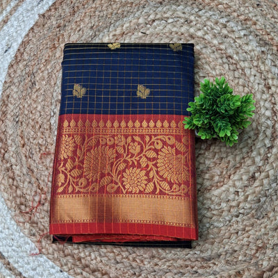 Vairaoosi Checks Saree @ ₹750 | Navy Blue