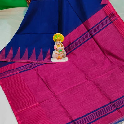 Kadhi Tower Border Saree @ ₹499 | Blue