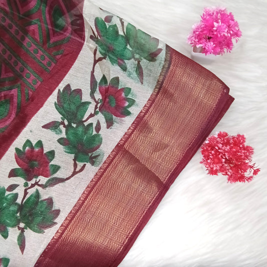 Dola Floral Pattern Saree | Shanthi Boutique