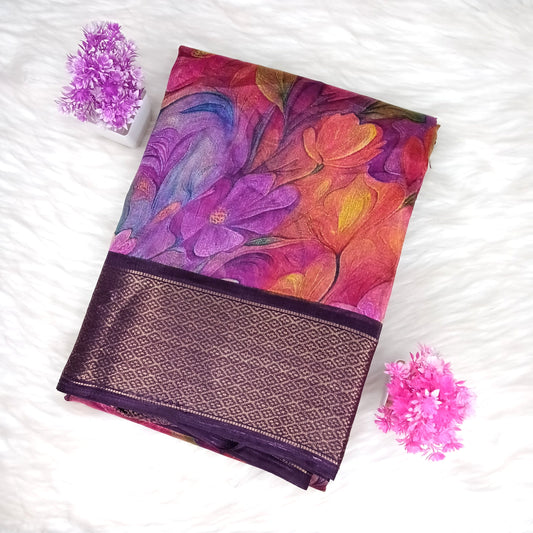 Dola Floral Pattern Saree | Shanthi Boutique