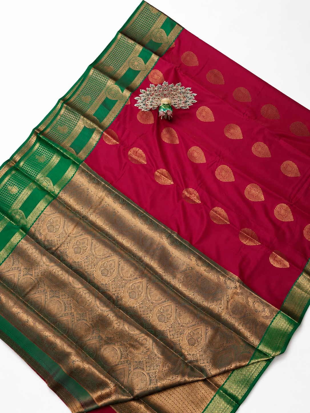 Kanchi Pattu Saree @ ₹850 | Red Secondary image