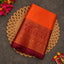 Orange Vaira Oosi saree with maroon zari border