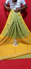 Kadhi Tower Border Saree @ ₹499 | Parrot green