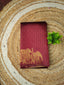 Elephant Border Soft Silk Saree | Rust Orange