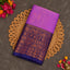Lavender Vaira Oosi saree with navy zari border