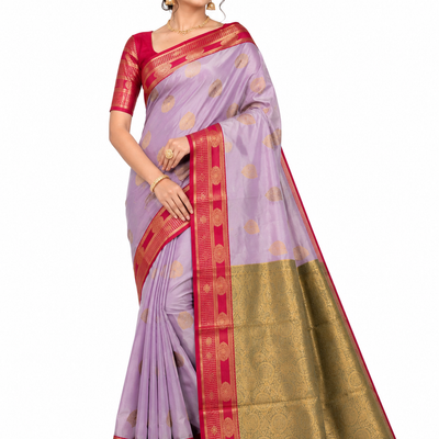 Kanchi Pattu Saree @ ₹850 | Lavender