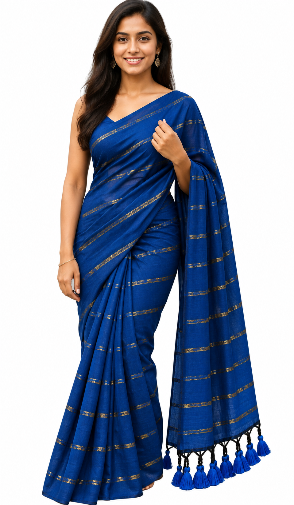 Kadhi Jari Stripes | Blue