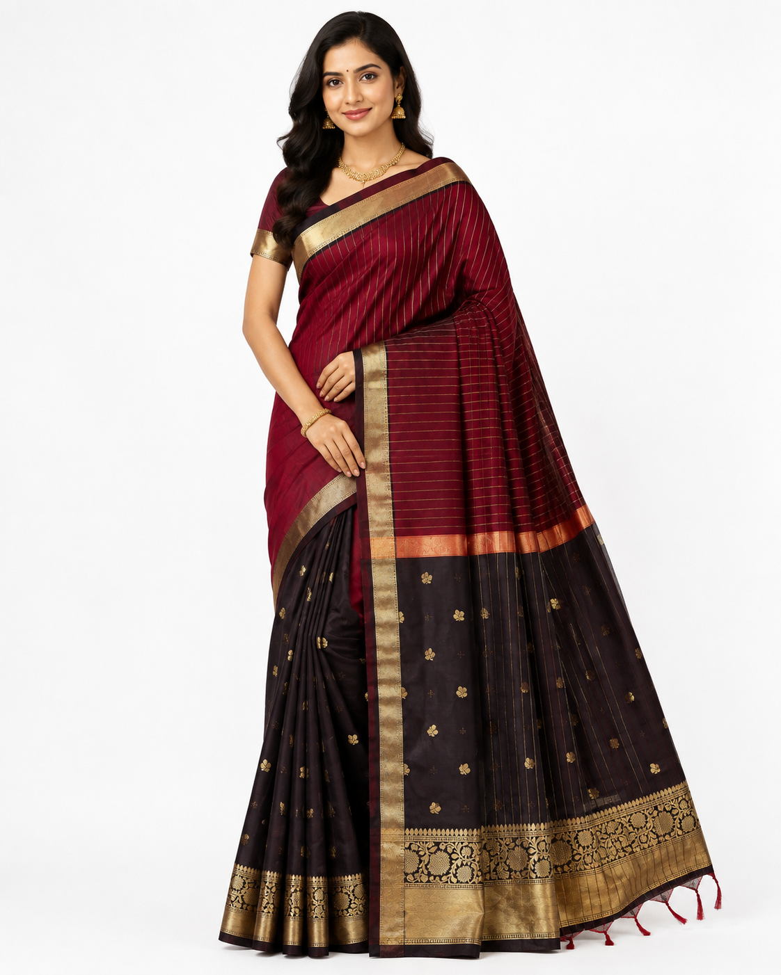 Trending Half and Half Saree @ ₹850 | Red