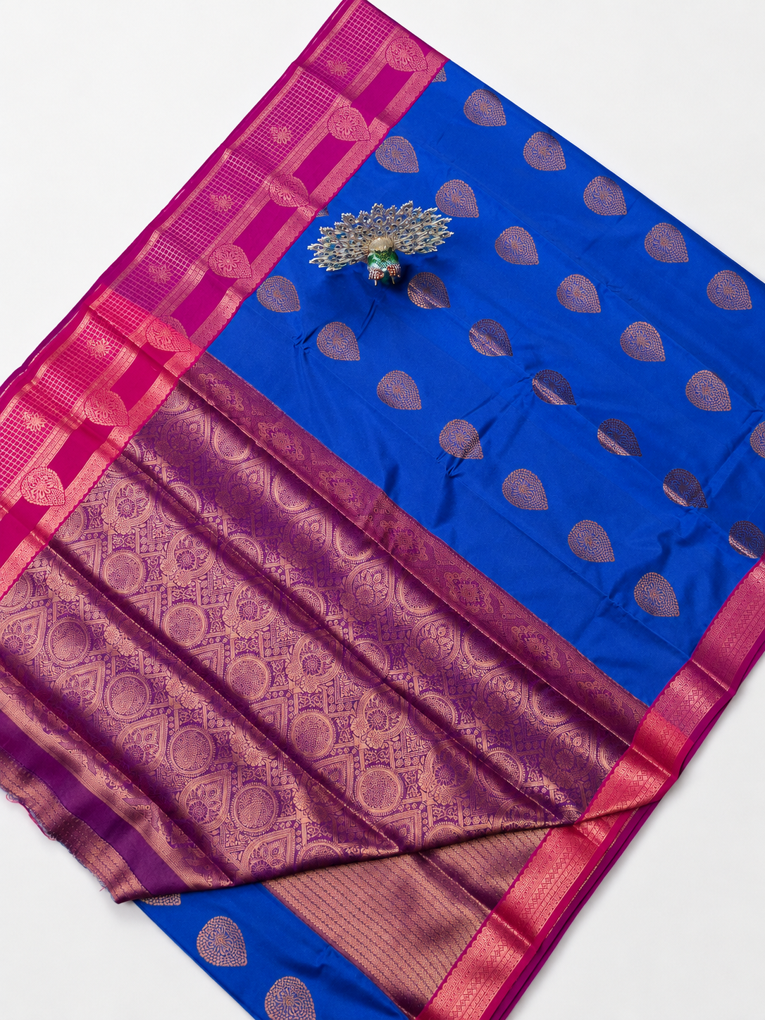 Kanchi Pattu Saree @ ₹850 | Blue