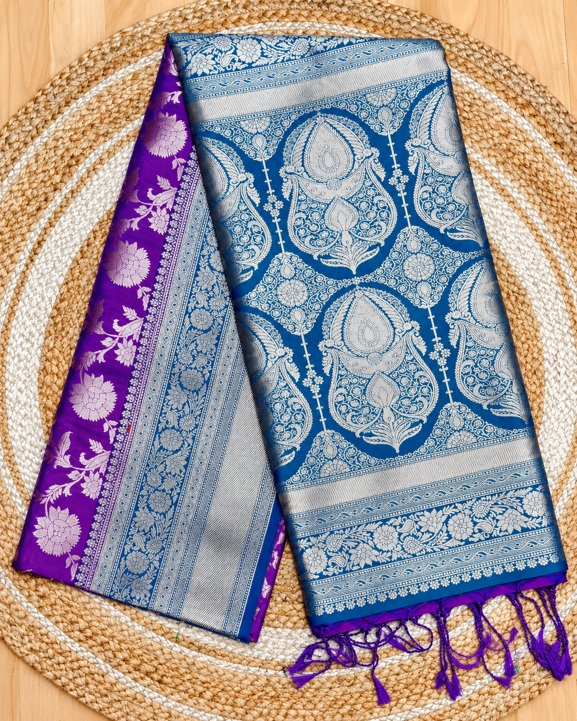 Premium Soft Silk Saree | violet Main image