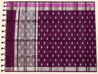Deep Plum Banarasi handloom warm silk saree – view 2