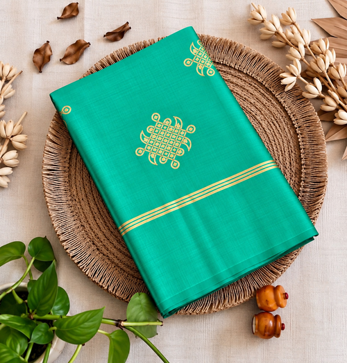 Rexona Kolam soft silk saree with zari weaving