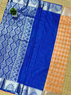 Silver Emboss Soft Silk Saree |  SBSE01