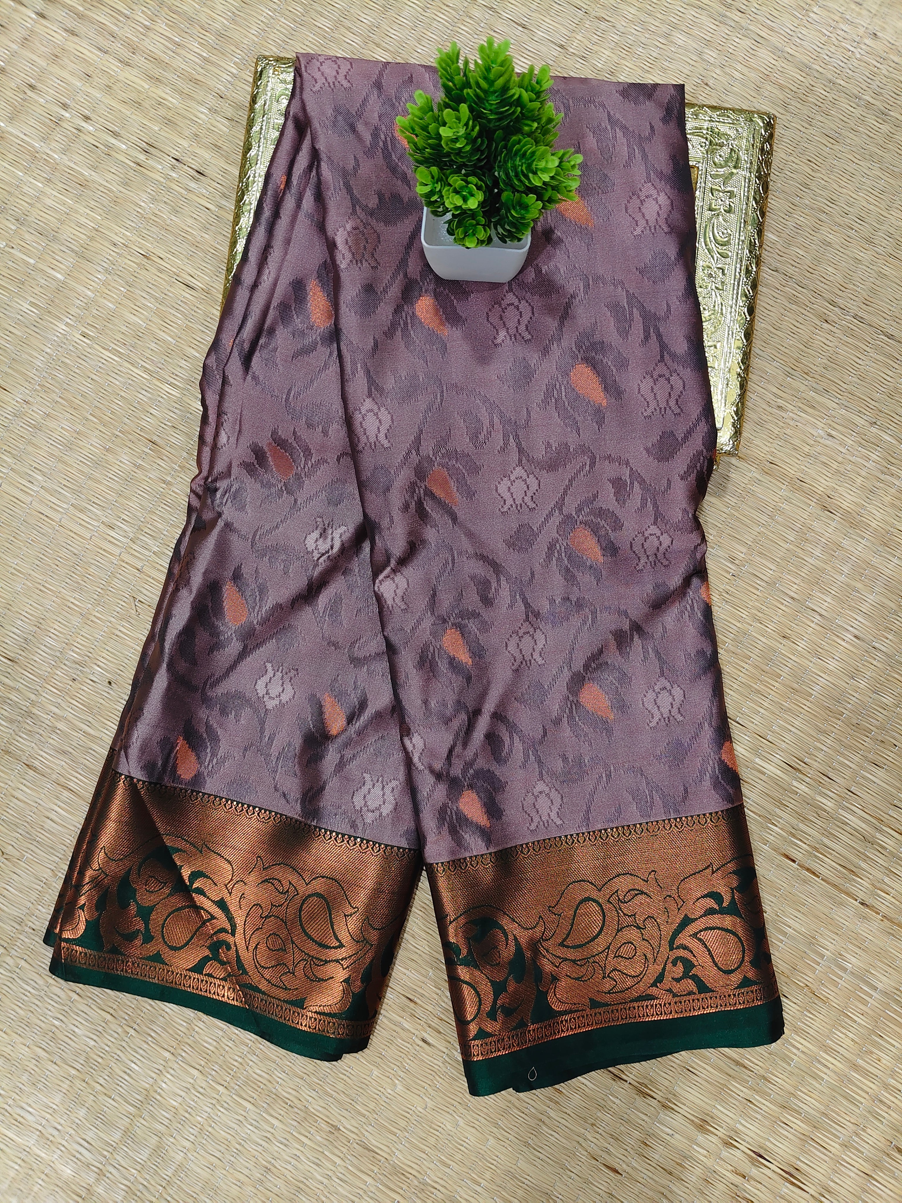 Soft Silk Emboss Saree | SBSSE01 Main image