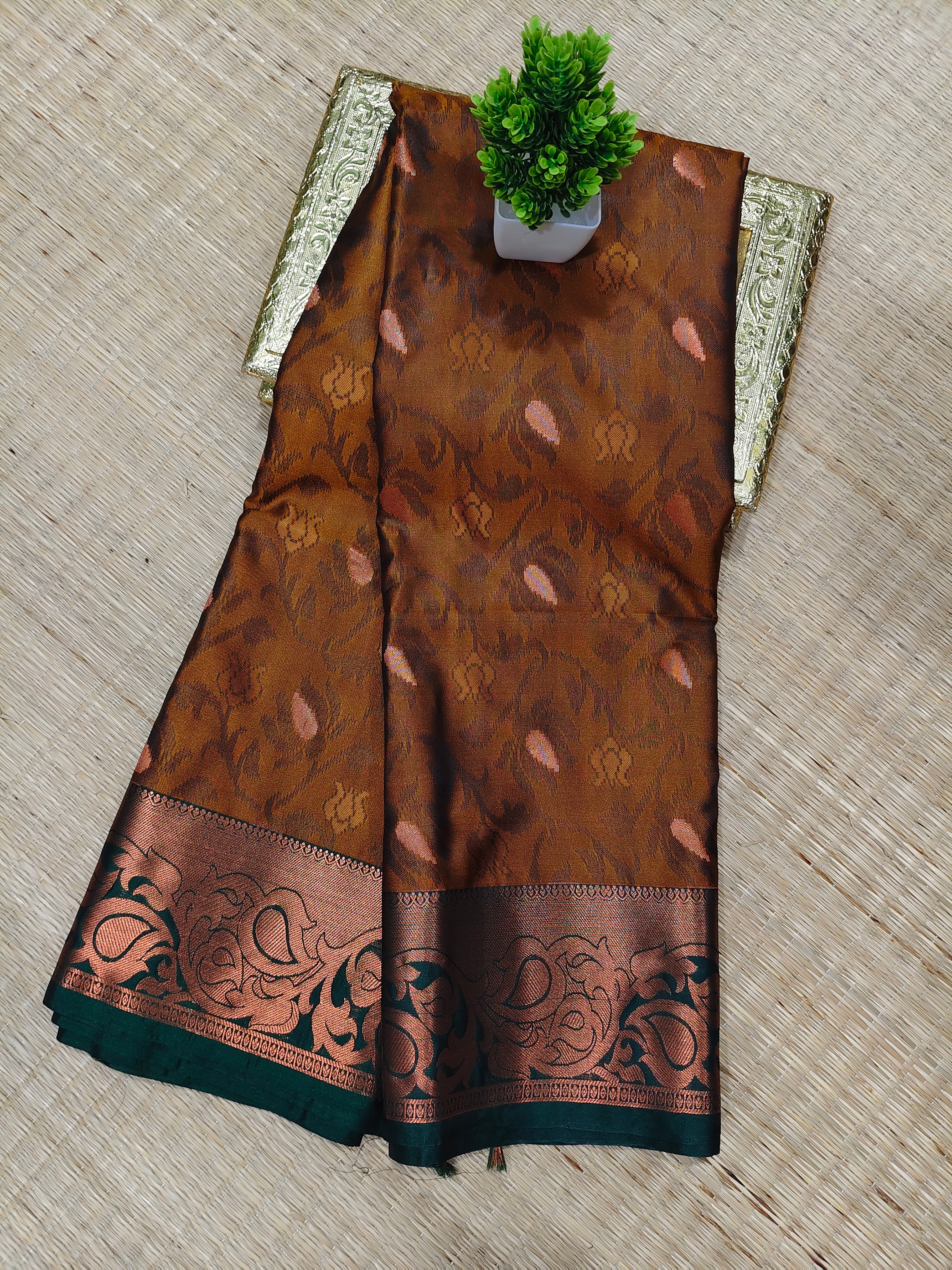 Soft Silk Emboss Saree | SBSSE01 Main image