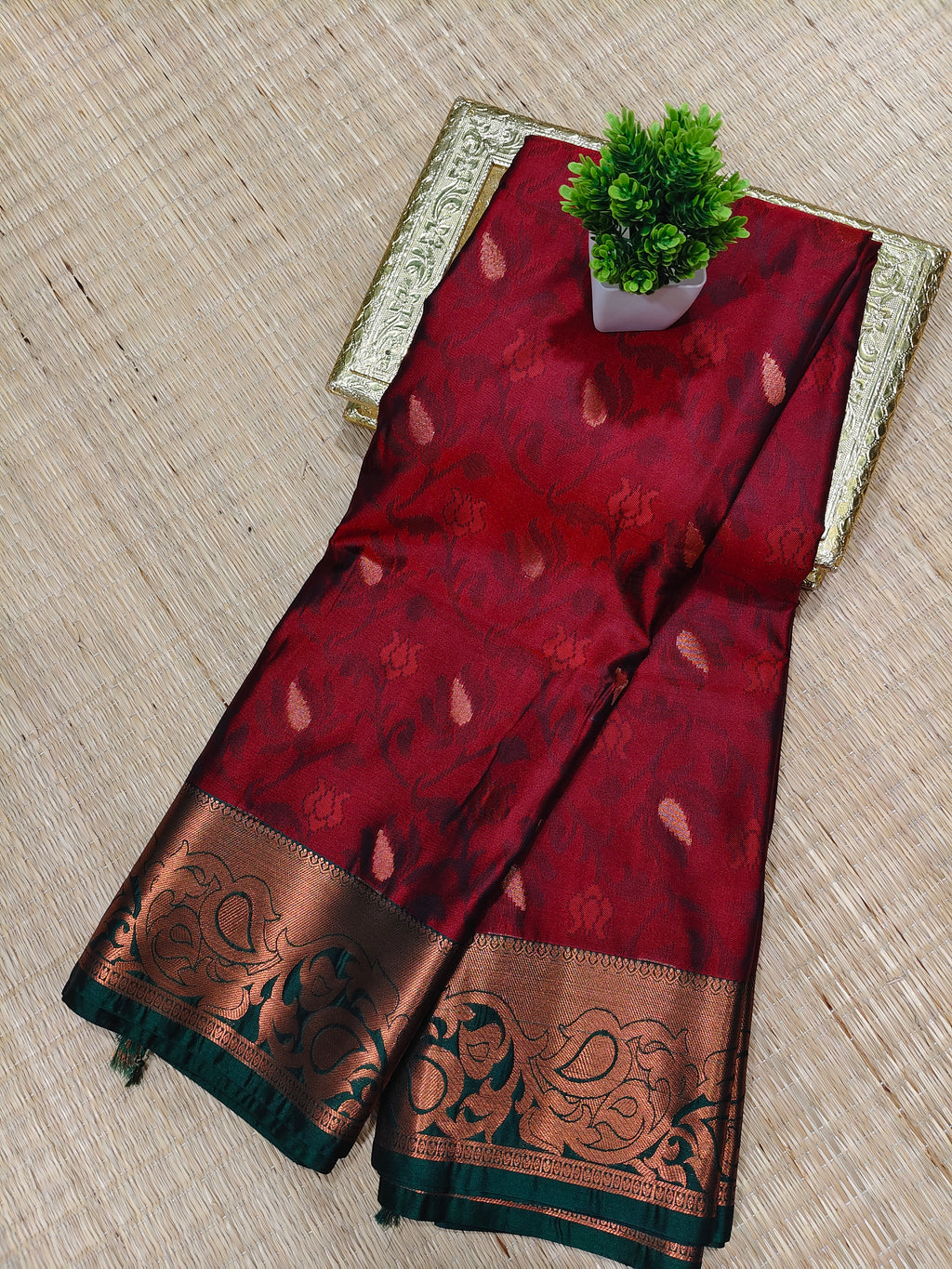 Soft Silk Emboss Saree | SBSSE01