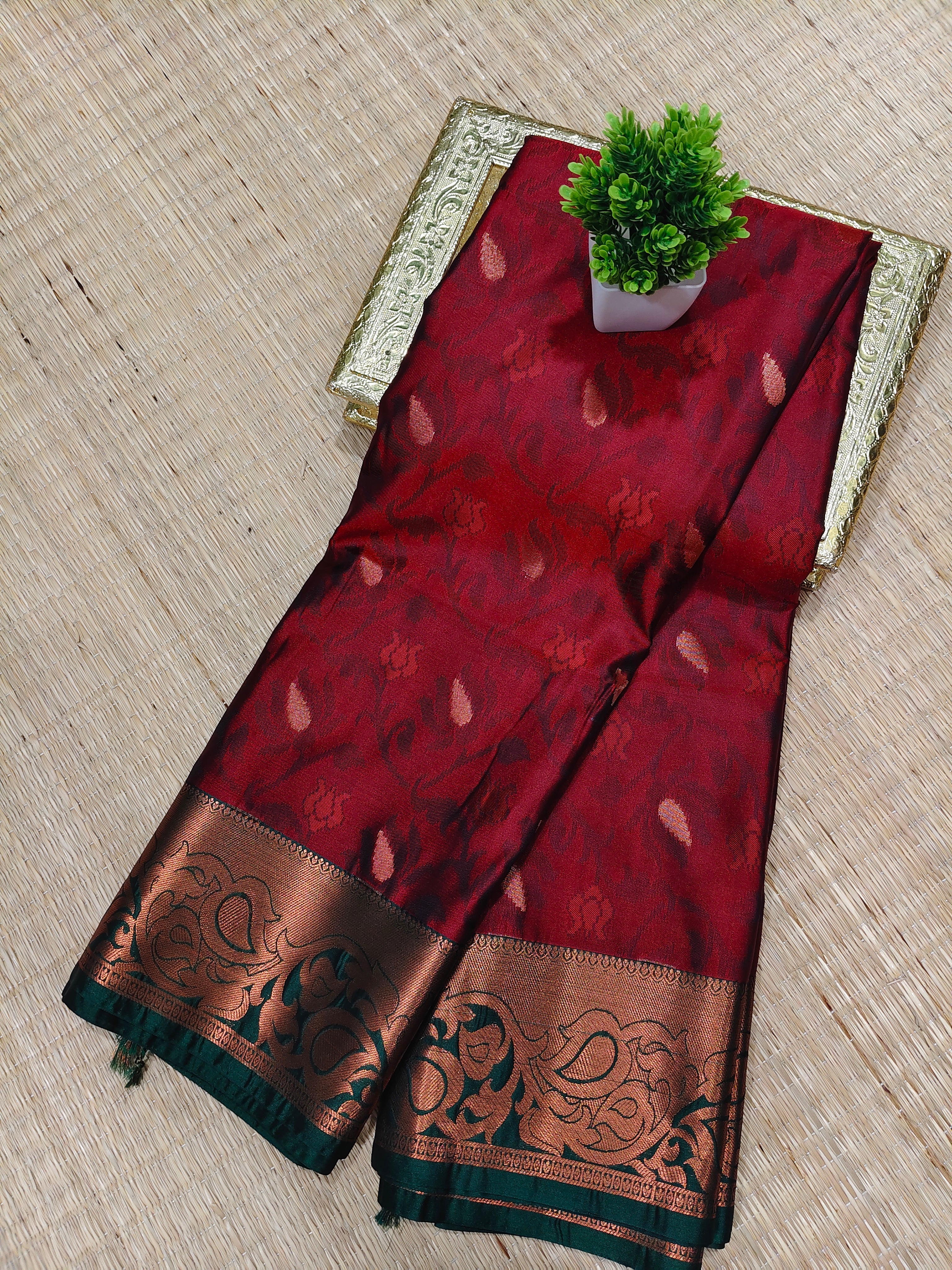Soft Silk Emboss Saree | SBSSE01