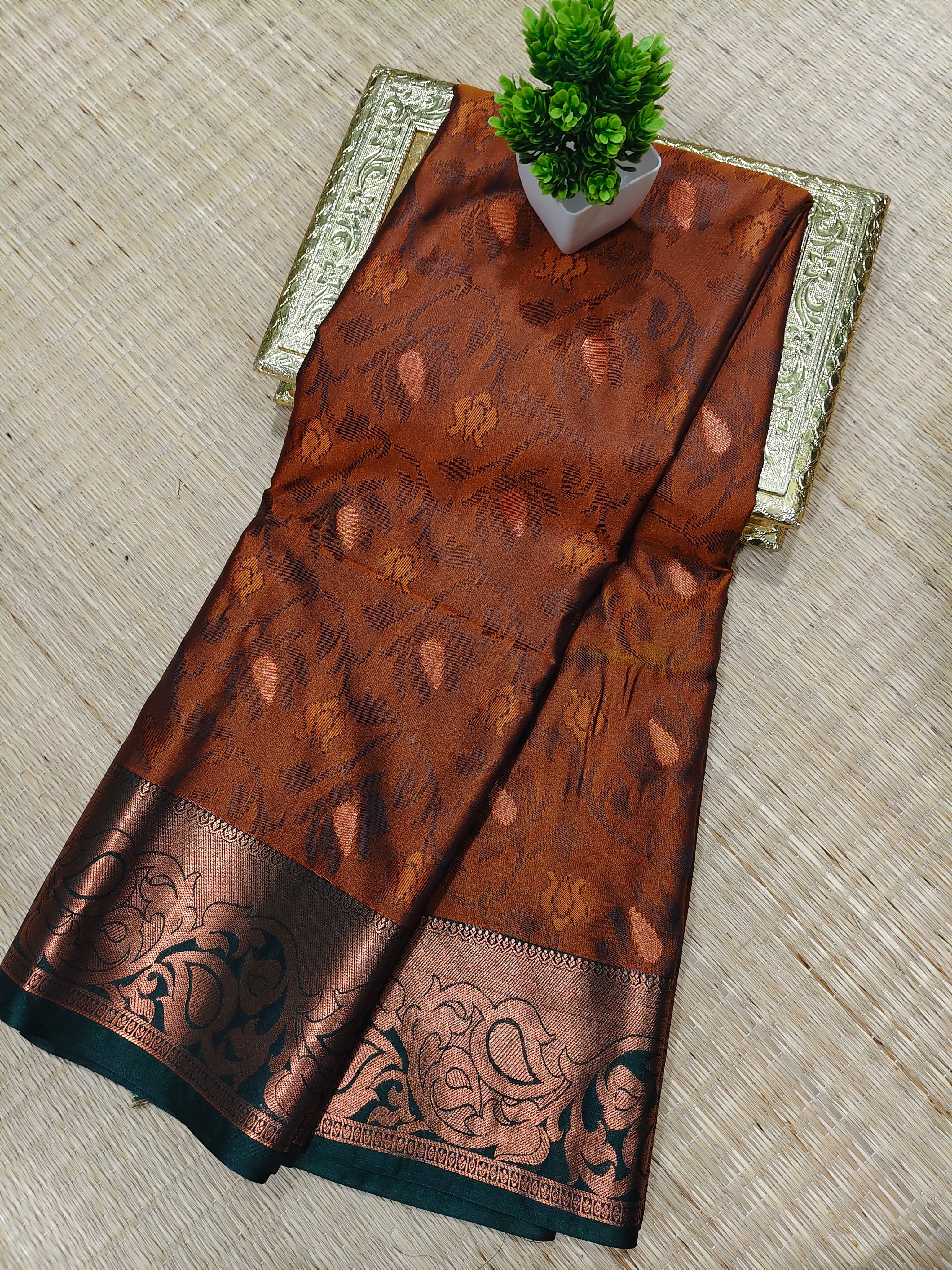 Soft Silk Emboss Saree | SBSSE01 Main image