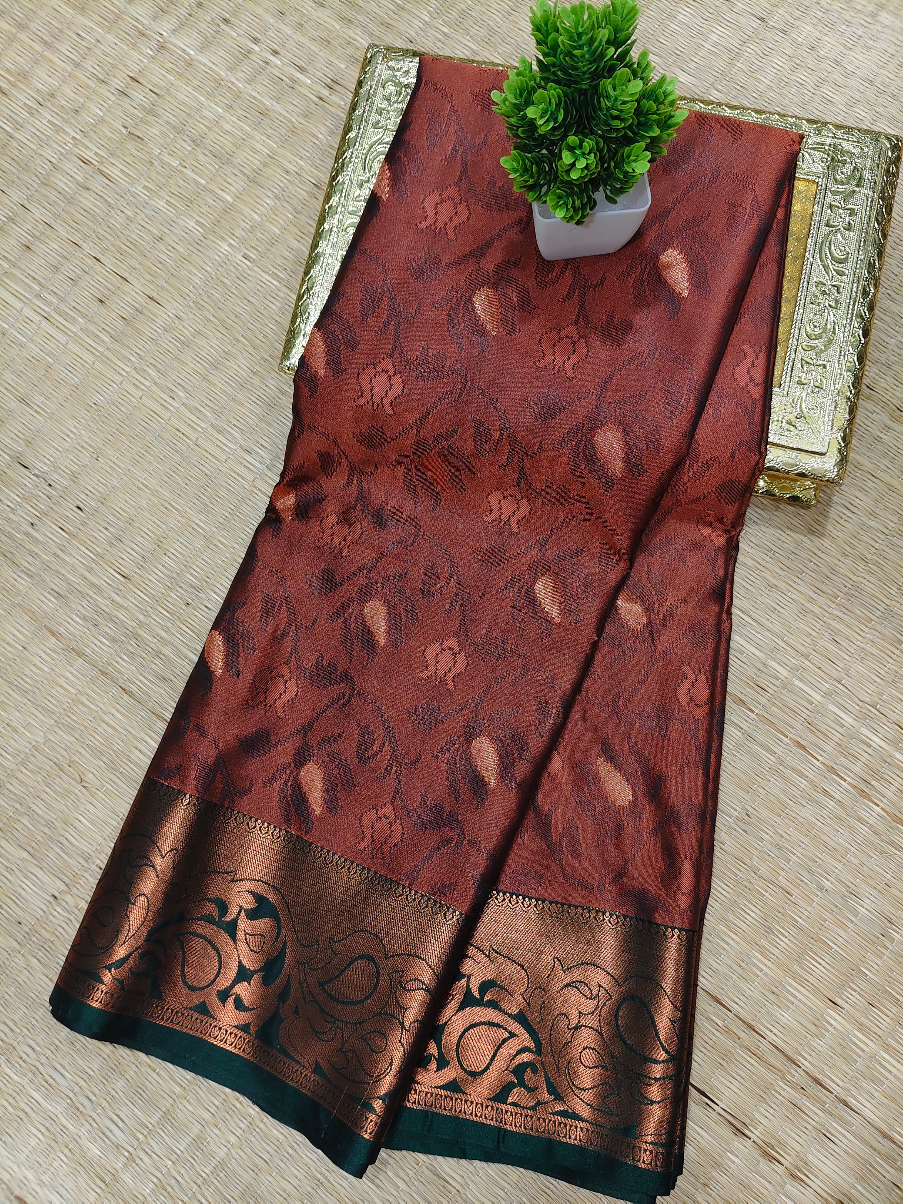 Soft Silk Emboss Saree | SBSSE01 Main image