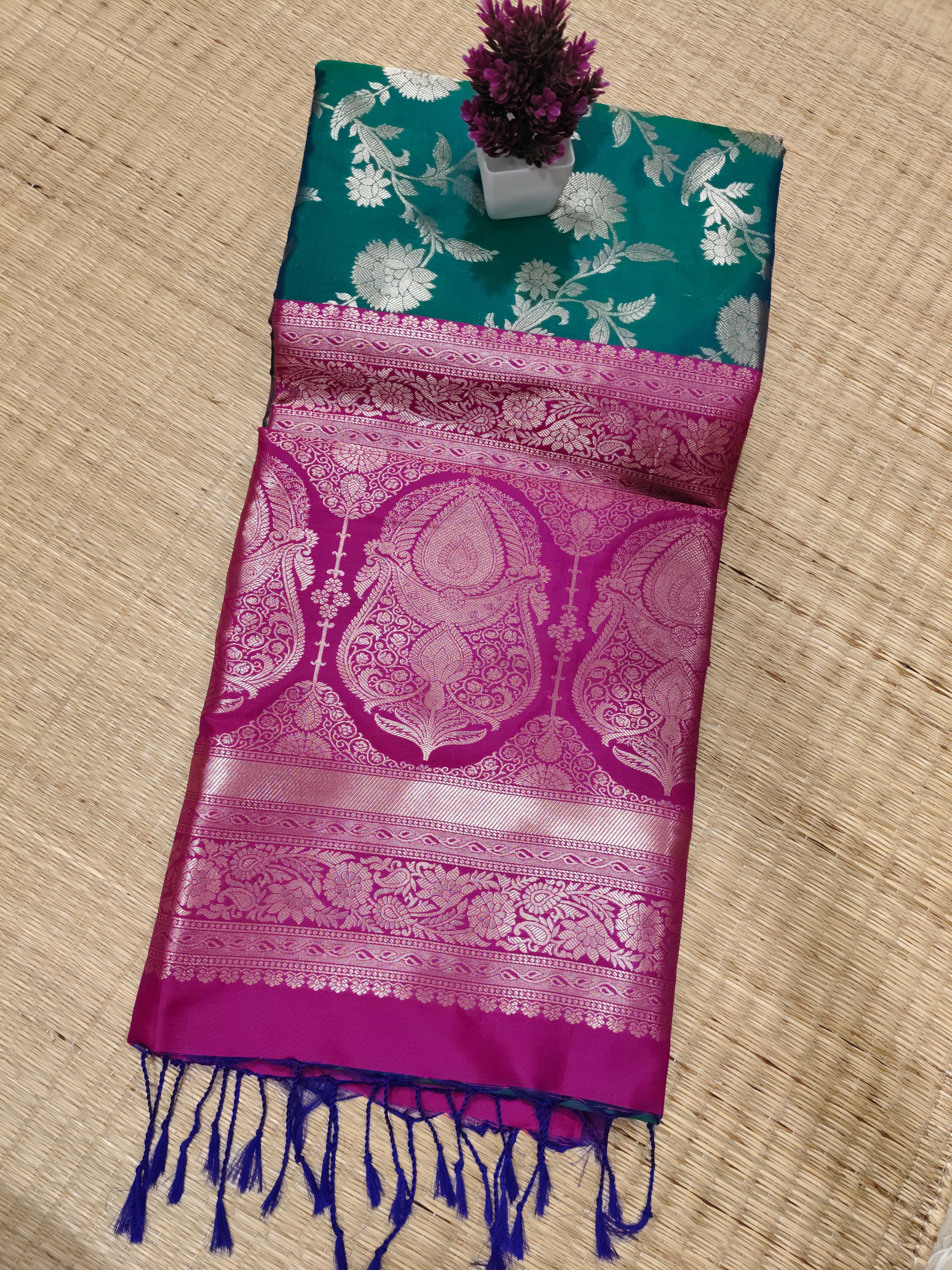 Zari Woven Soft Silk | SBZWS014