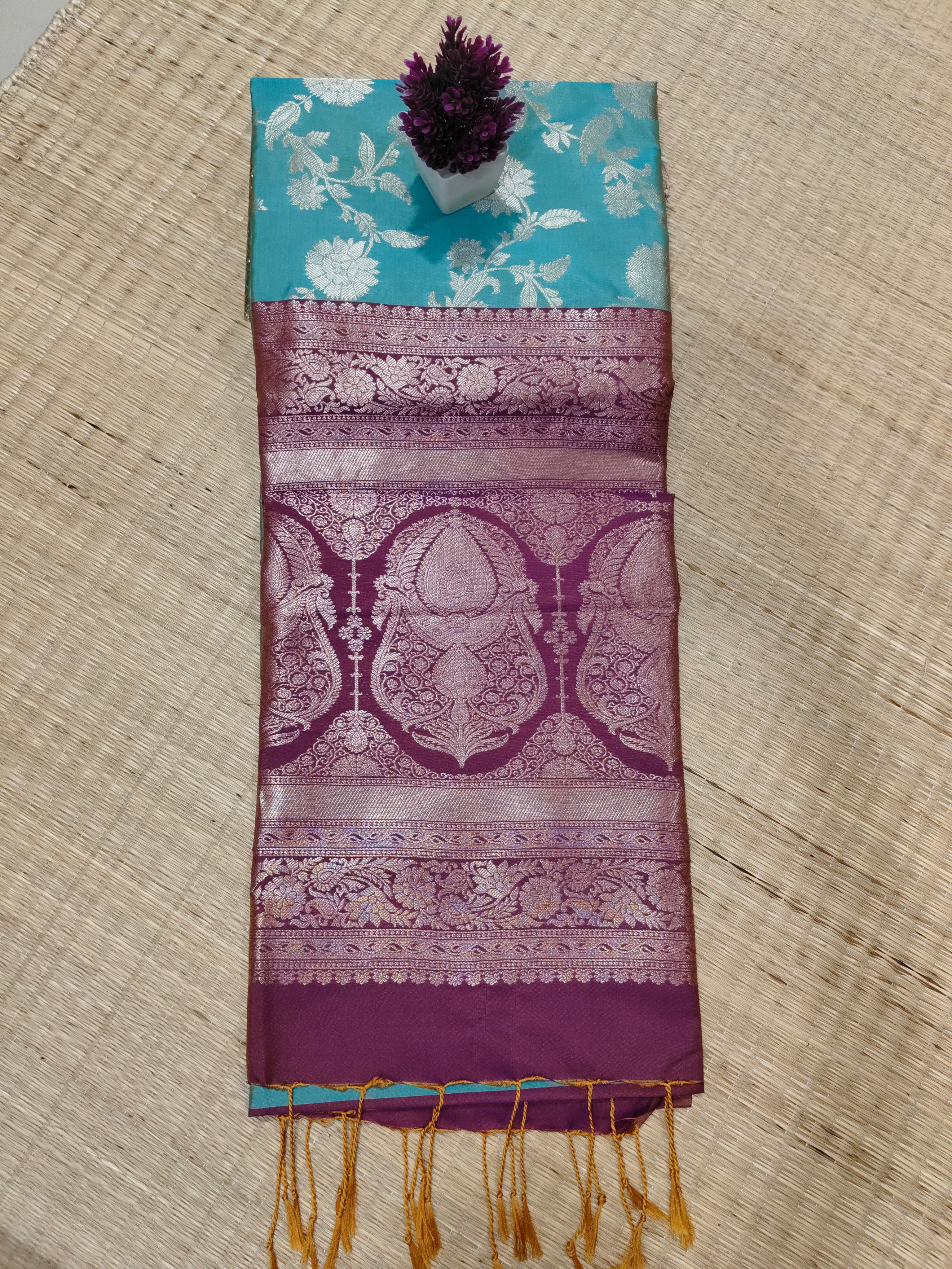 Zari Woven Soft Silk | SBZWS014