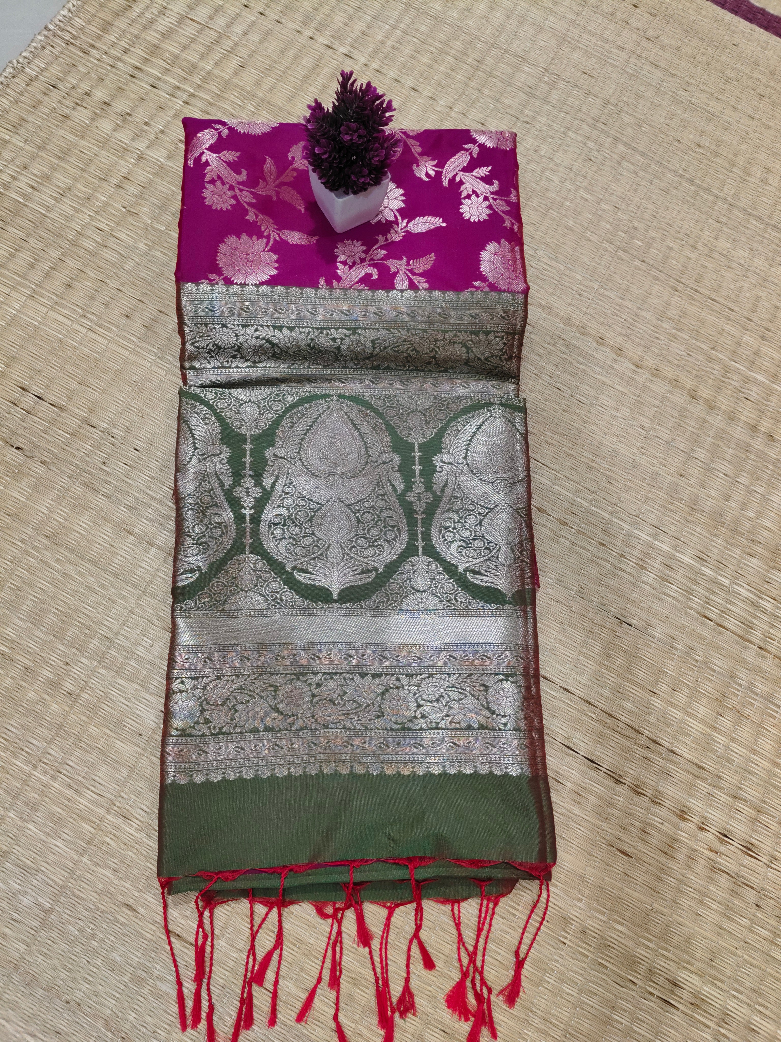 Zari Woven Soft Silk | SBZWS014