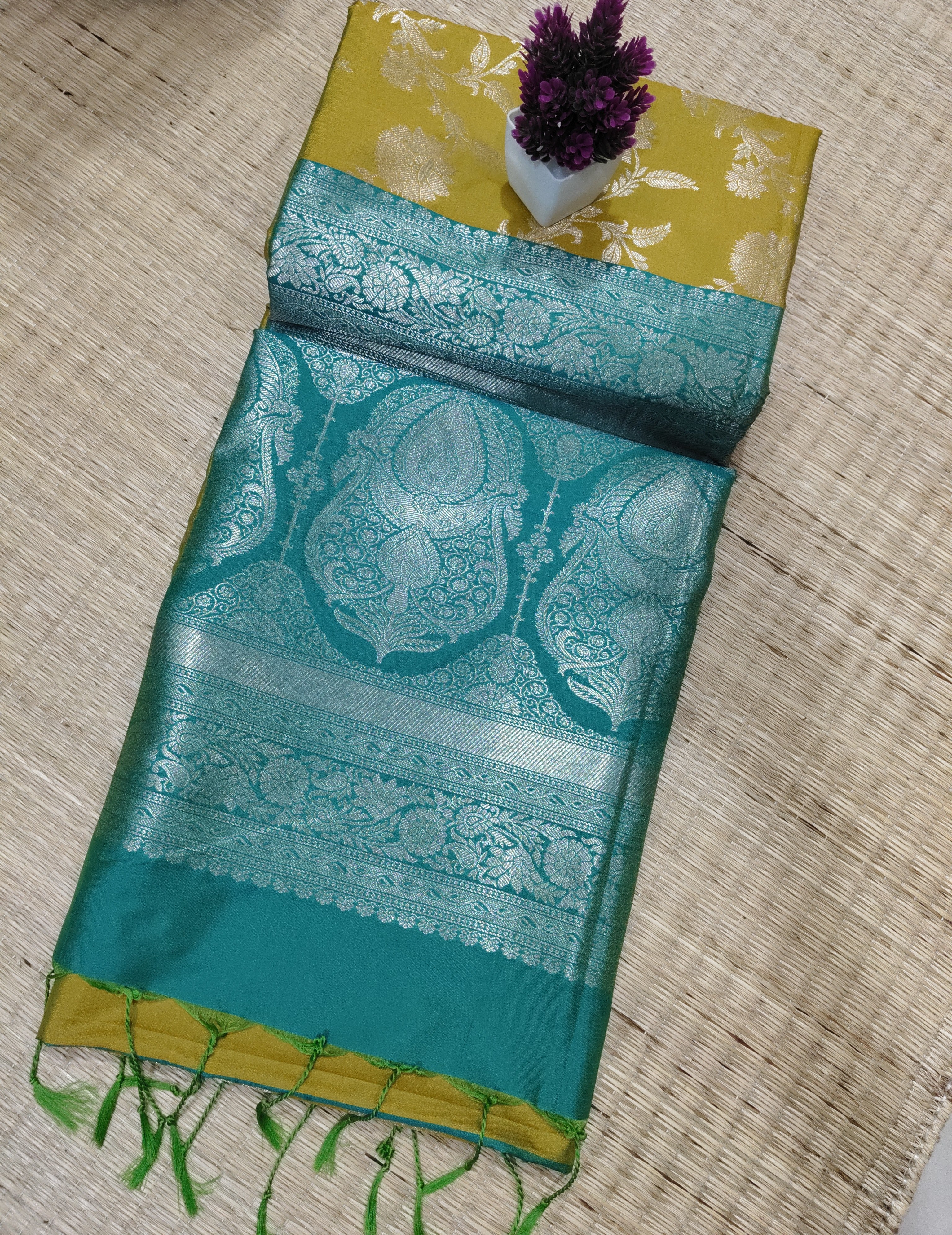 Zari Woven Soft Silk | SBZWS014