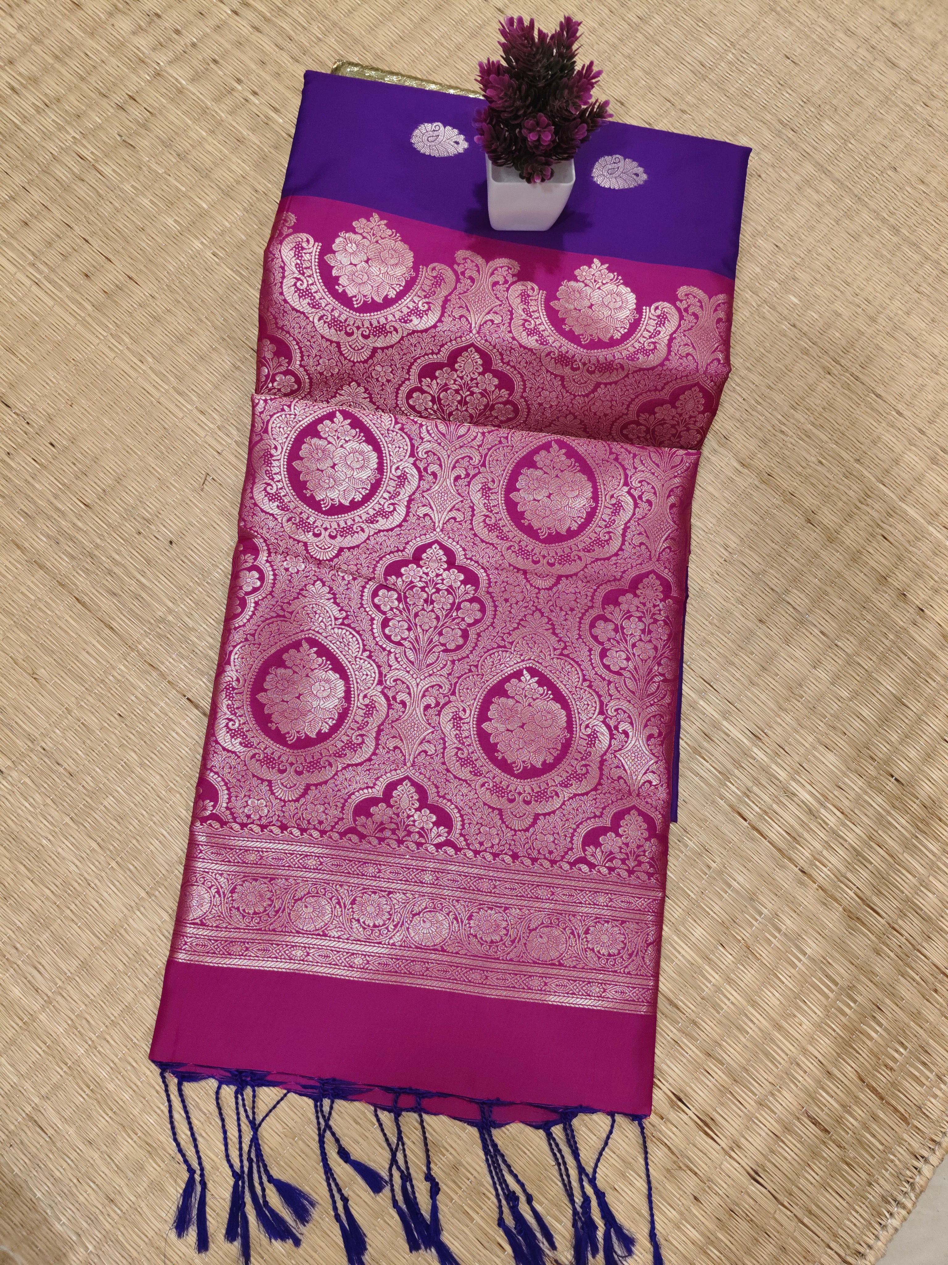 Zari Woven Soft Silk | SBZWS014