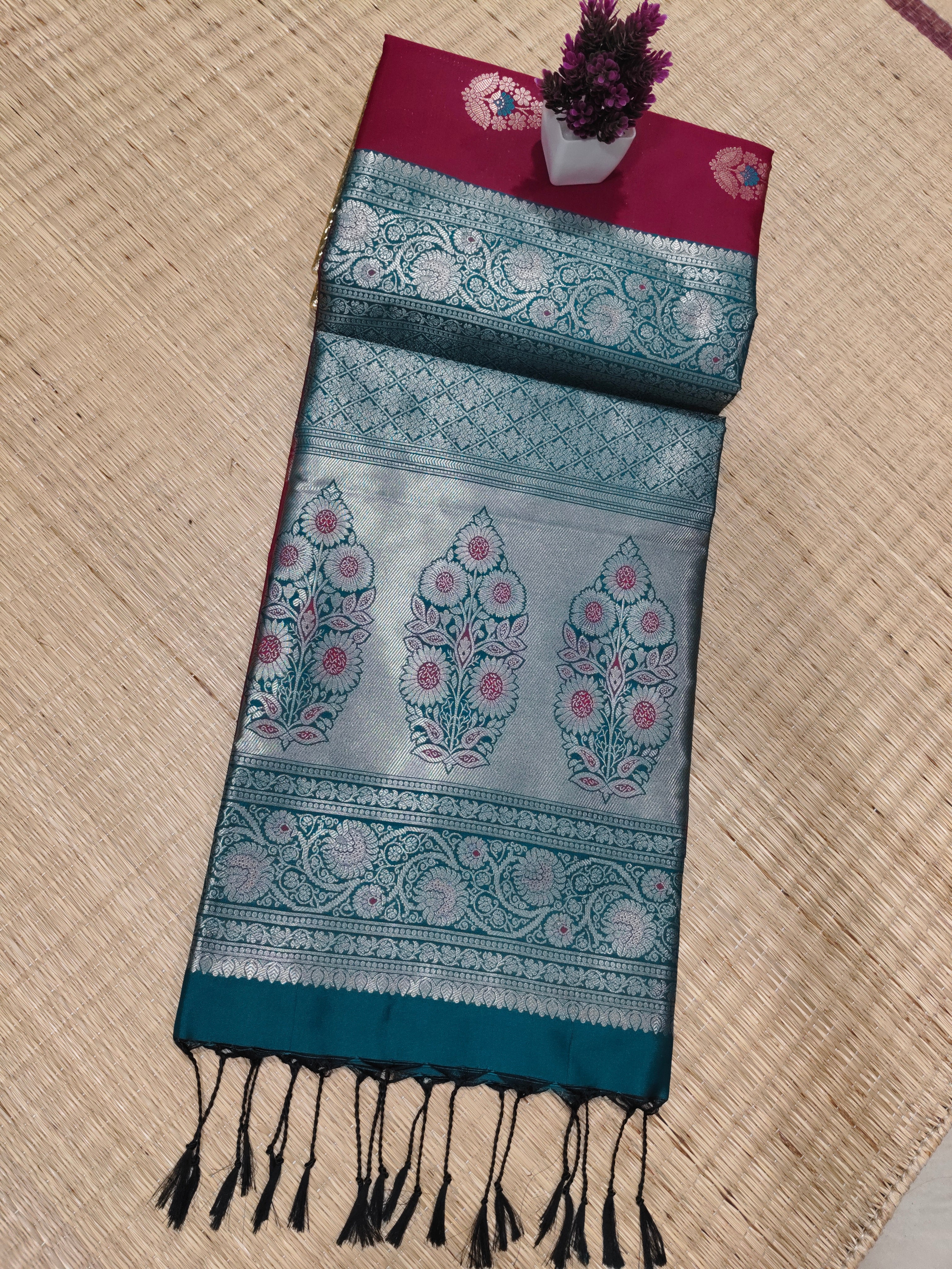 Zari Woven Soft Silk | SBZWS014