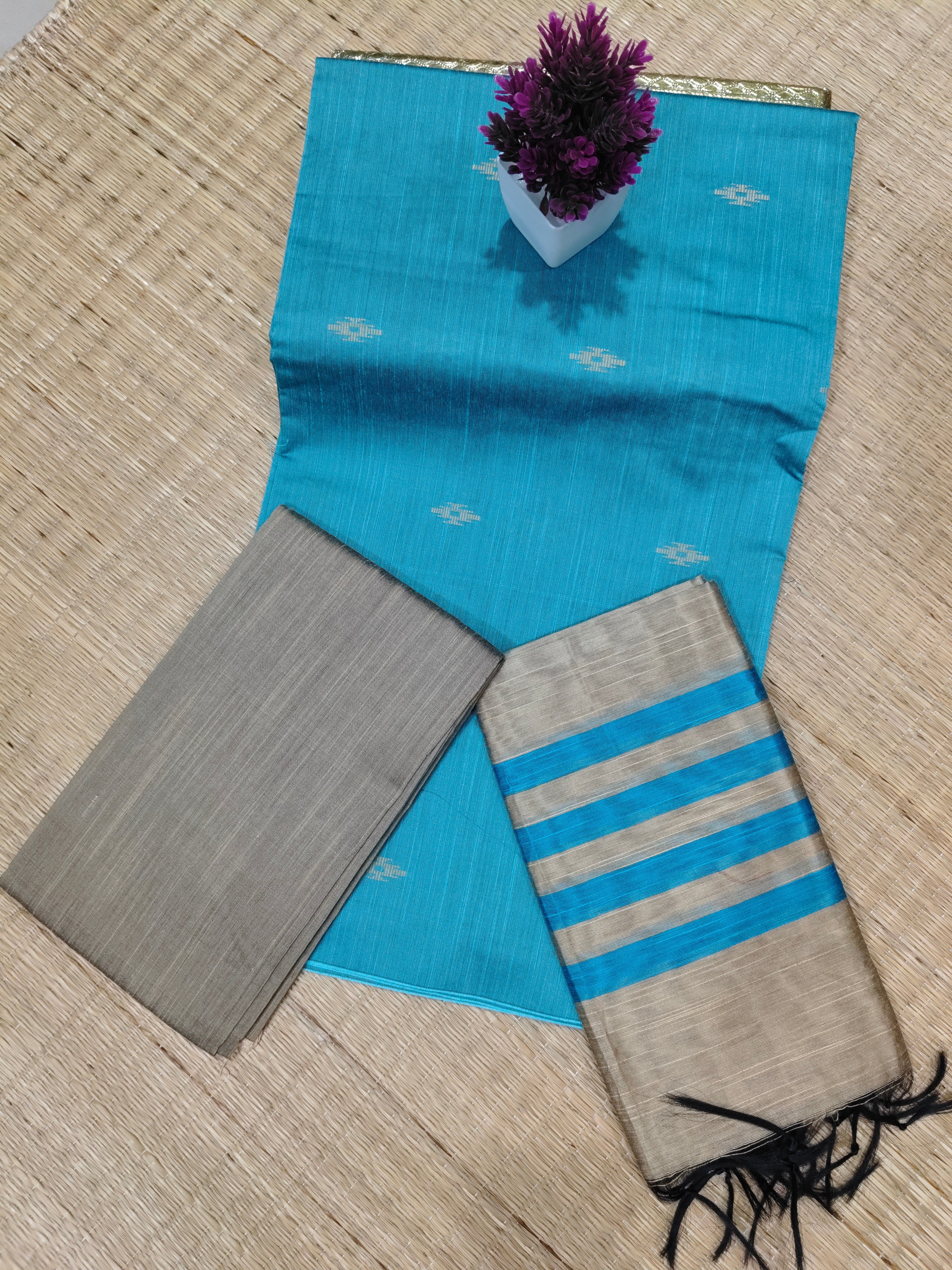 Raw Silk Cotton Chudithar | SBRSC016