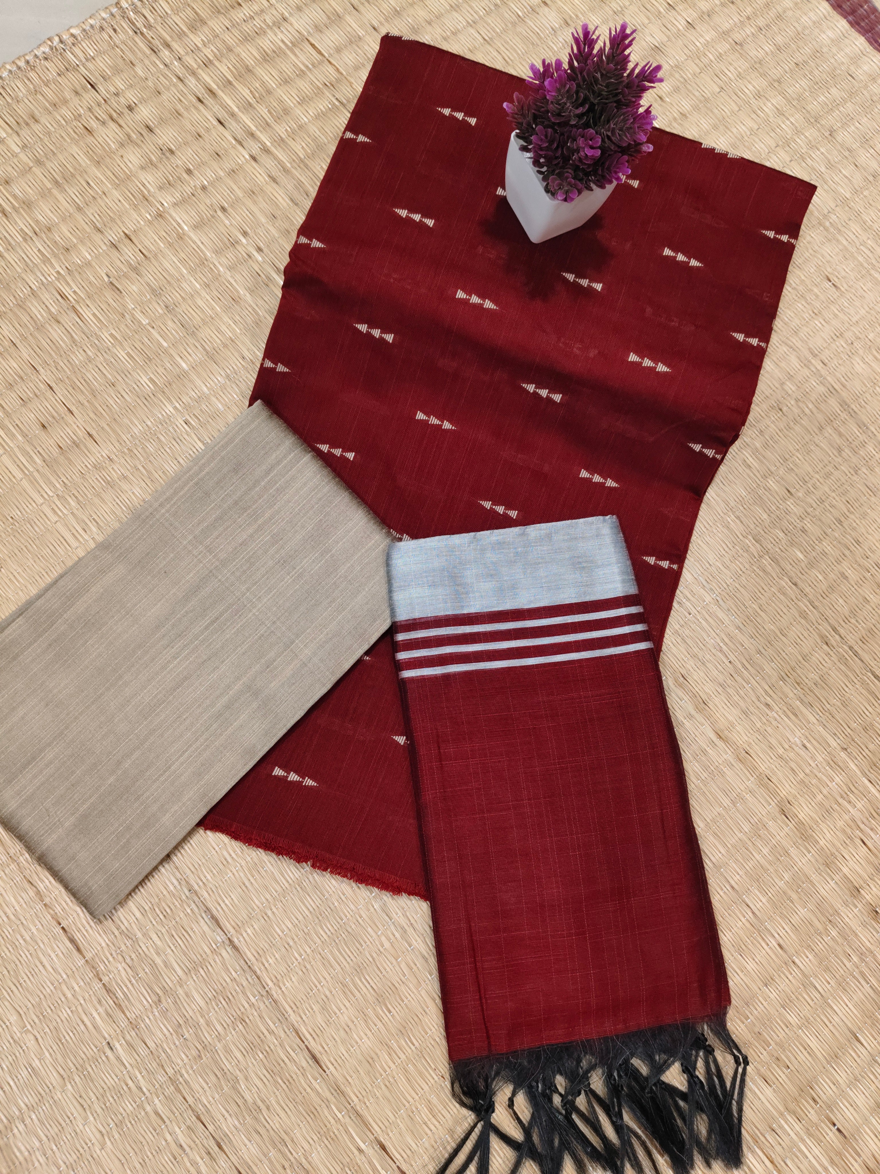Raw Silk Cotton Chudithar | SBRSC016