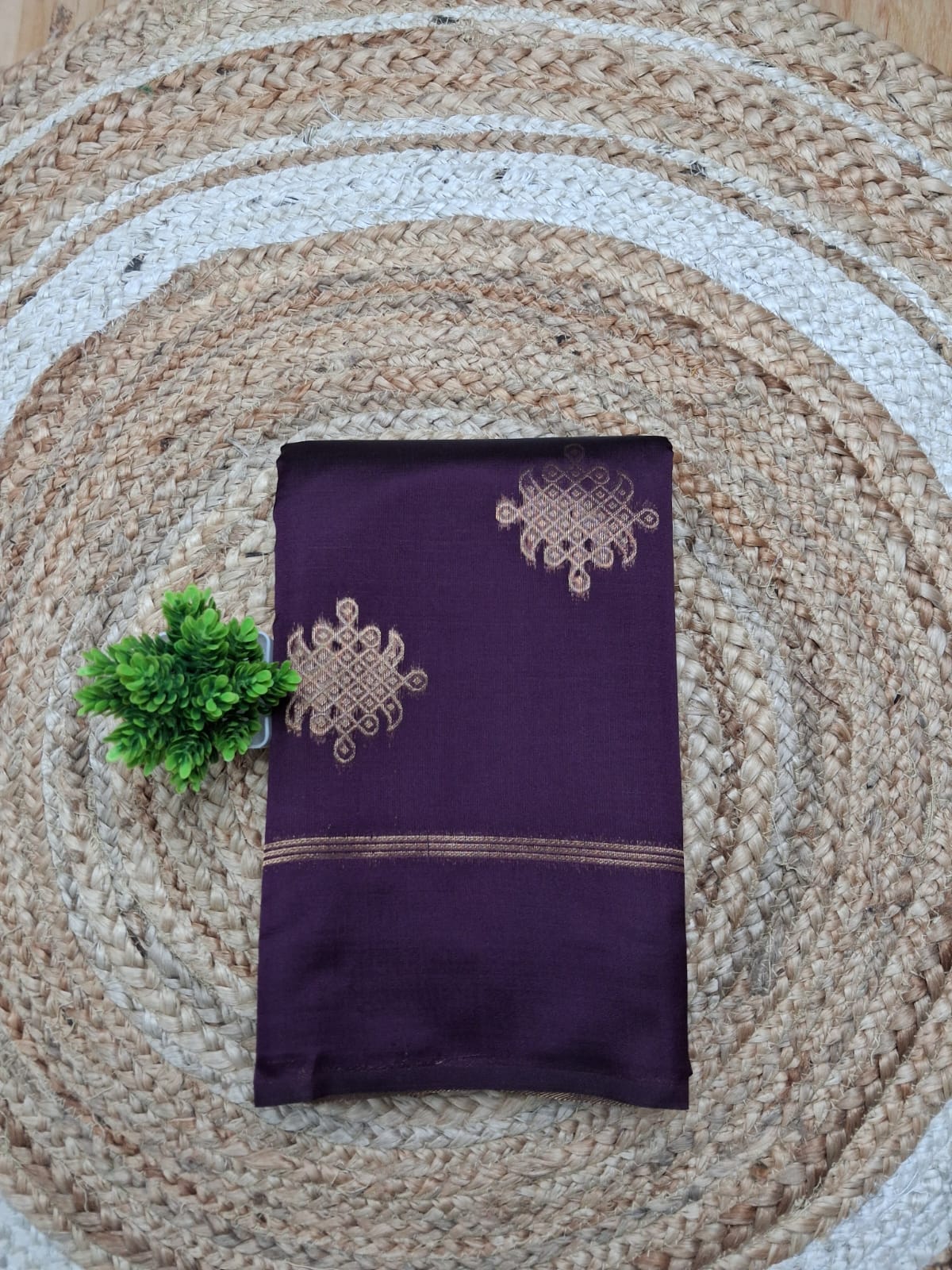 Kolam Soft Silk Saree with Zari Weaving | purple