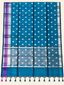 Teal Blue Banarasi handloom warm silk saree