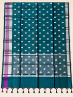 Green Banarasi handloom warm silk saree – view 2