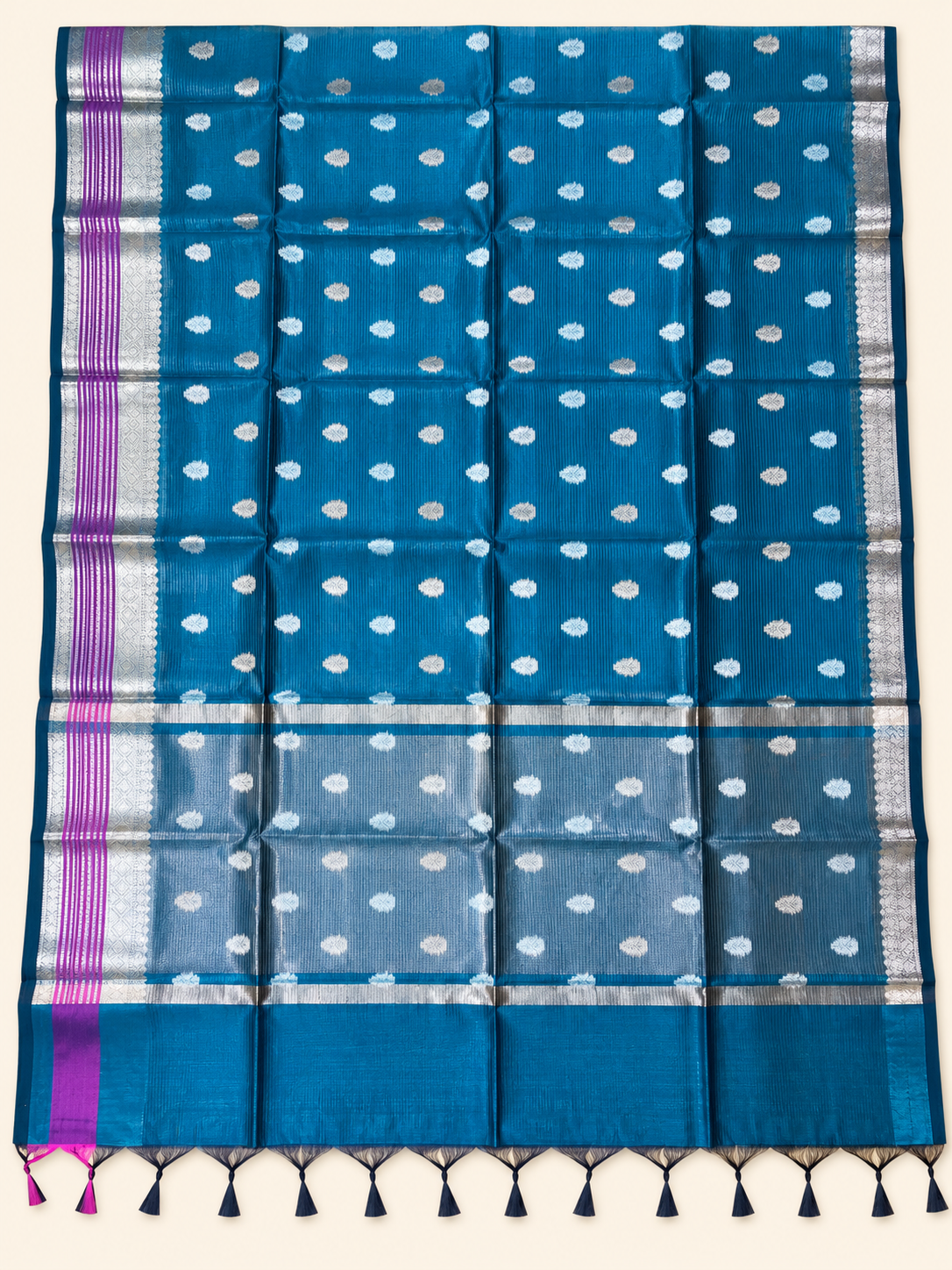 Banarasi Handloom Warm Silk Saree | Blue Secondary image