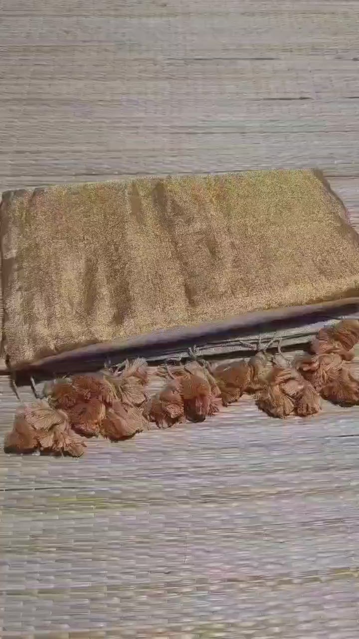 Kerela golden tissue saree